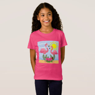 Camiseta Paraíso tropical Flamingo rosa - Chicas de chichar