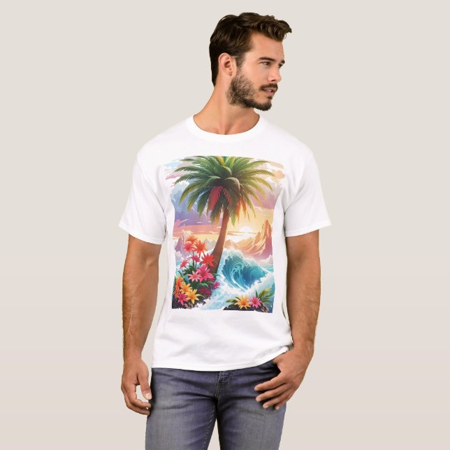 Camiseta Paraíso tropical Vibes T-Shirt (Anverso completo)