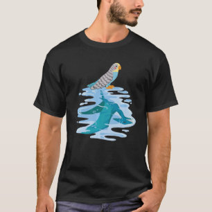 Camiseta Parakeet Budgie Bird Budgerigar Dinosaur Shadow P