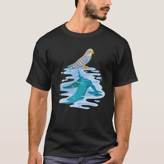 Camiseta Parakeet Budgie Bird Budgerigar Dinosaur Shadow P (Anverso)