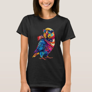 Camiseta Parakeet Budgie Budgerigar Parrot Patriótico US Fl