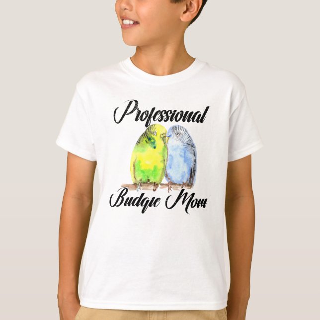 Camiseta Parakeet Budgie Mama Budgie Watercolor (Anverso)