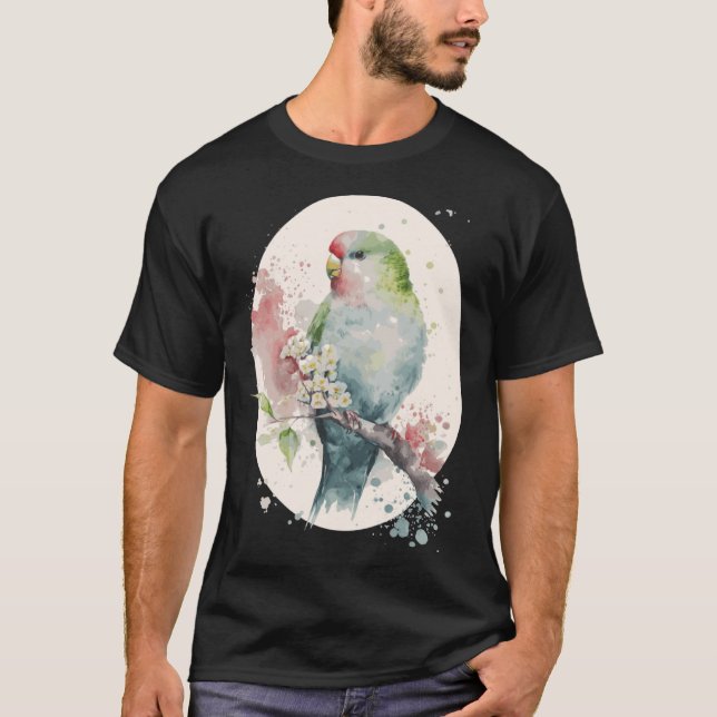 Camiseta Parakeet de cerezo japonés, Budgie Sakur (Anverso)