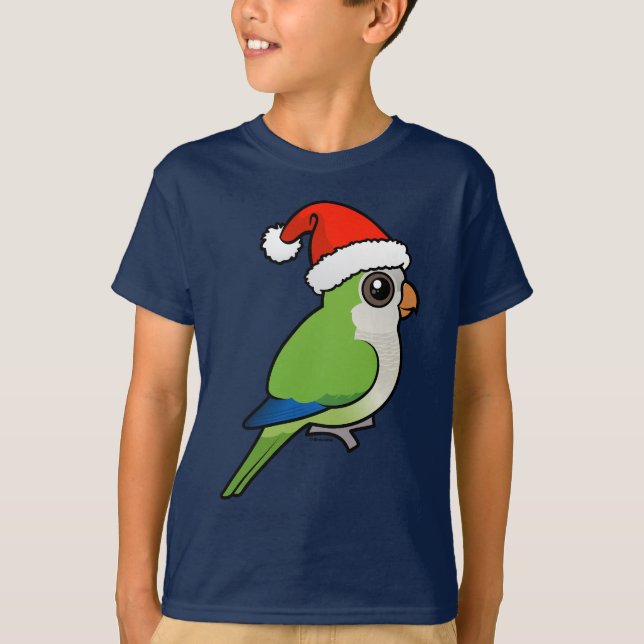 Camiseta Parakeet del monje del navidad (Anverso)