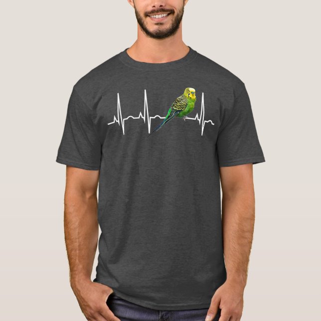 Camiseta Parakeet Lover Regalos Parakeet Budgie Heartbeat (Anverso)