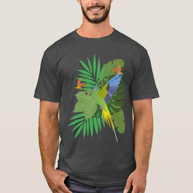 Camiseta Parakeet with leaves (Anverso)