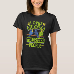 Camiseta Parakeets ama a los budistas tolera a la gente a B