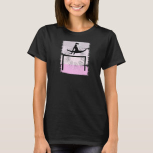Camiseta Paralelo de gimnasia rosa reina de bar para mujere
