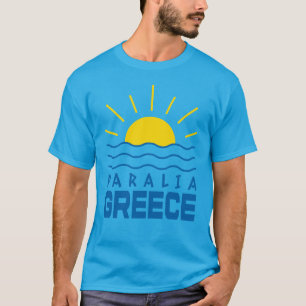 Camiseta Paralia Grecia Hombres Teal Sol y Mar
