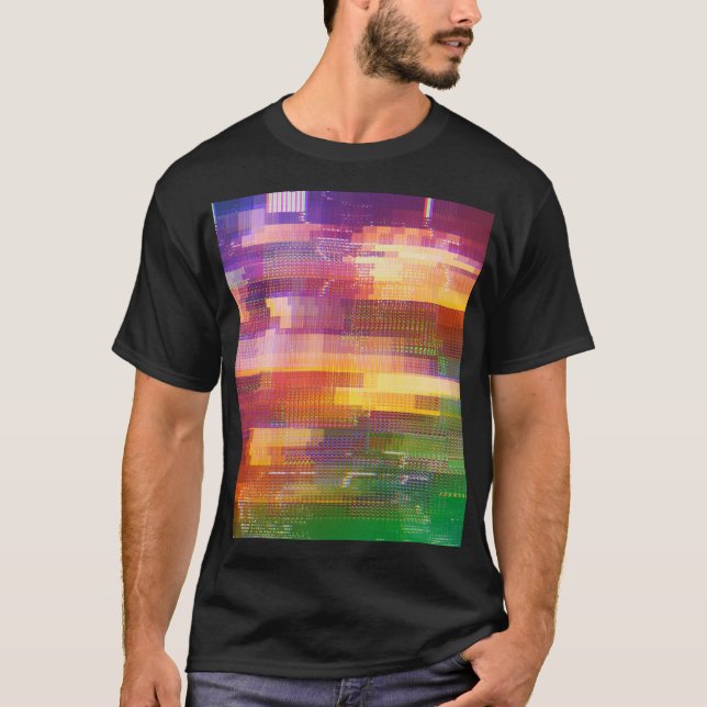 Camiseta Parálisis abstracta: textura de pantalla de prueba (Anverso)