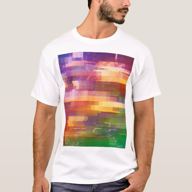 Camiseta Parálisis abstracta: textura de pantalla de prueba (Anverso)