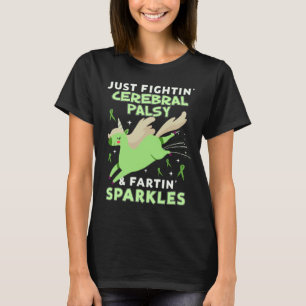 Camiseta parálisis cerebral apéndices de cáncer de unicorni