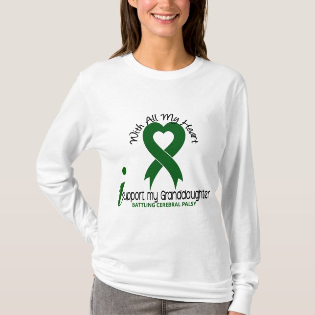 Camiseta Parálisis cerebral apoyo a mi nieta (Anverso)
