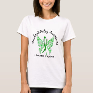 Camiseta Parálisis cerebral de la mariposa 6,1 del tatuaje