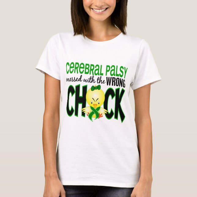 Camiseta Parálisis cerebral ensuciada con el polluelo (Anverso)
