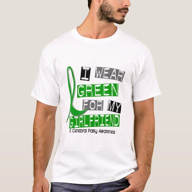Camiseta Parálisis cerebral llevo el verde para mi novia 37 (Anverso)