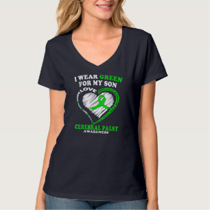 Camiseta Parálisis cerebral para papá-mamá - Uso el verde p