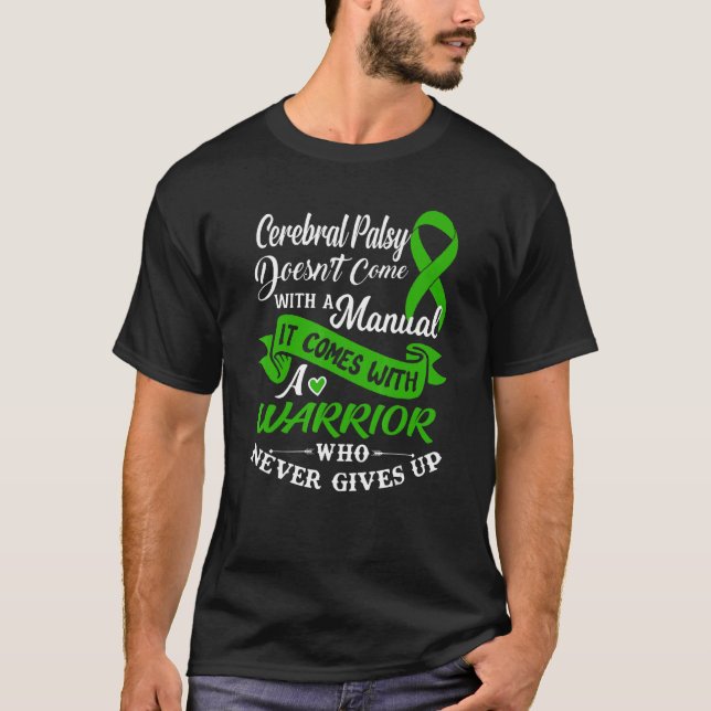 Camiseta Parálisis cerebral Un guerrero que nunca renuncia  (Anverso)