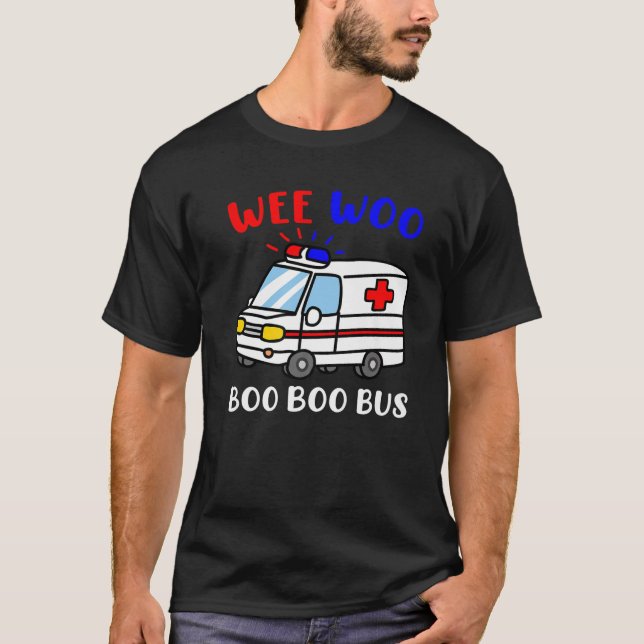 Camiseta Paramédico de Enfermeras de EMT EMS Woo Boo Boo Bu (Anverso)