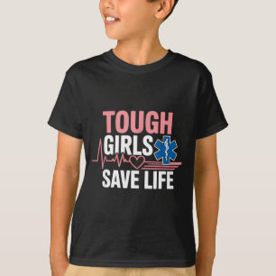 Camiseta Paramédico Ems Emt Amr Chica Femenina Chicas Fuert