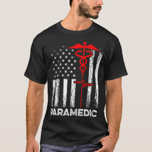 Camiseta Paramédicos bandera de EE. UU. Doctor Ambulancia E
