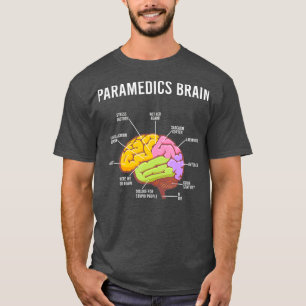 Camiseta Paramédicos Médico Cerebro EMT Primer Aider