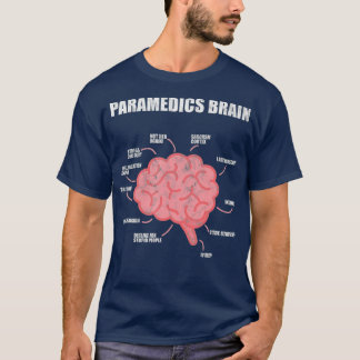 Camiseta Paramédicos Médico Cerebro EMT Primer Aider