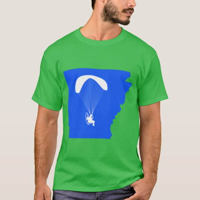 Camiseta Paramotor Arkansas azul (Anverso)