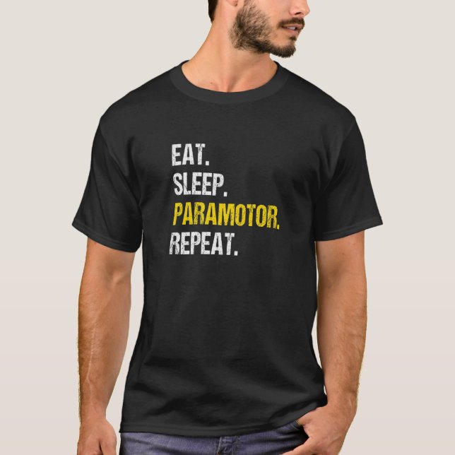 Camiseta Paramotor de sueño de consumo paracaídas de repeti (Anverso)