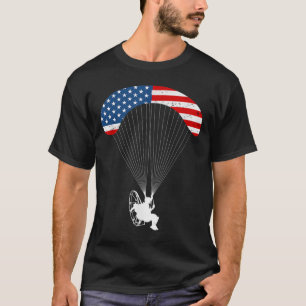 Camiseta Paramotor Piloto USA Bandera Americana Vintage Par