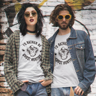 Camiseta Paranormal Prefiero ser cazadores fantasmas mujere