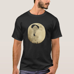 Camiseta Parapente con motor bajo luna llena