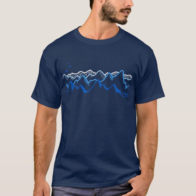 Camiseta Parapente de las montañas azules (Anverso)