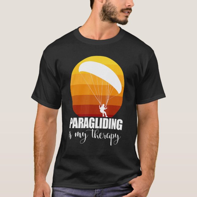 Camiseta Parapente Es Mi Terapia Mujeres Paraglider Adven (Anverso)
