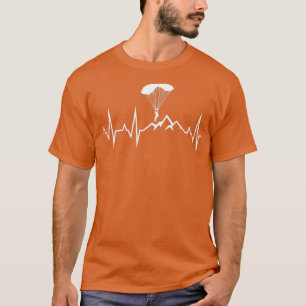 Camiseta Parapente Heartbeat Funny Parapente Paracaidismo