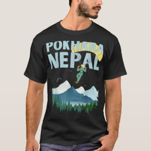 Camiseta Parapente Lago Pokhara sobre Annapurnas Nepal