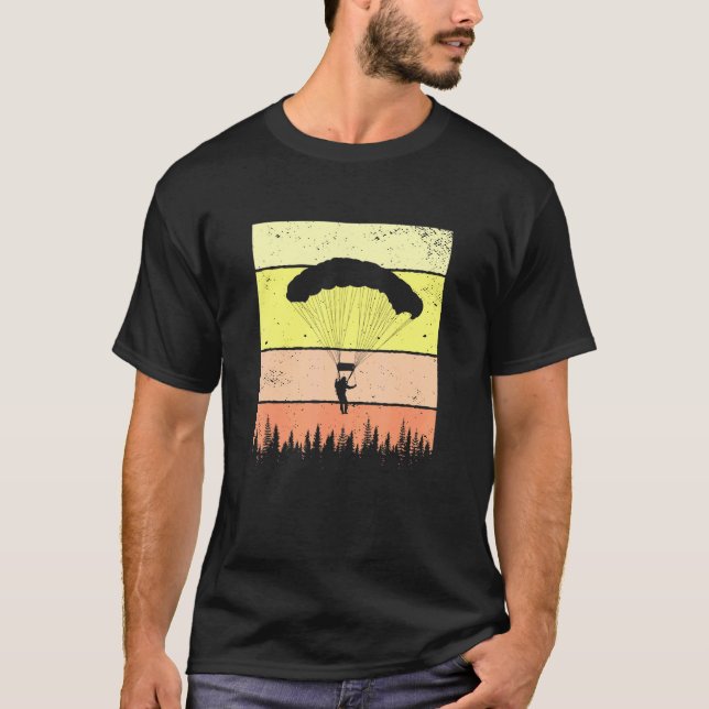 Camiseta Parapente Montañas Retro Vintage (Anverso)