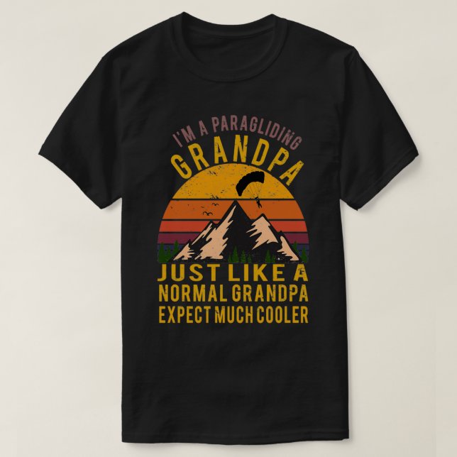 Camiseta Parapente parapente idea de regalo del abuelo (Diseño del anverso)
