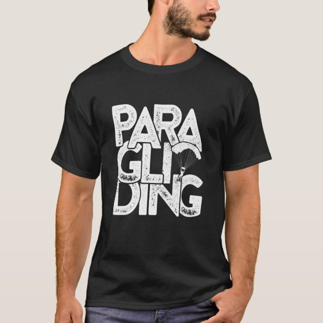 Camiseta Parapente Retro Gráfico Parapente Parapente (Anverso)