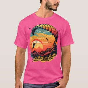 Camiseta Parapente sobre las montañas Sunset Parachute Skyd