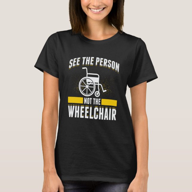 Camiseta Paraplegic For Wheelchair User Handicapped People  (Anverso)