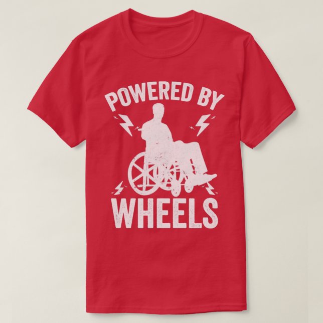 Camiseta Paraplejía de Handicap parapléjica impulsada por r (Diseño del anverso)
