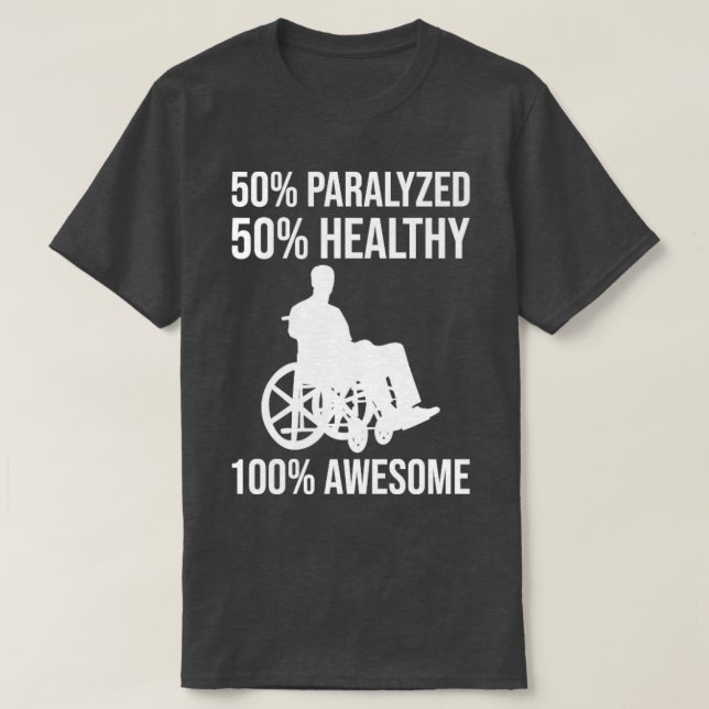 Camiseta Paraplejia parapléjica divertida en silla de rueda (Diseño del anverso)