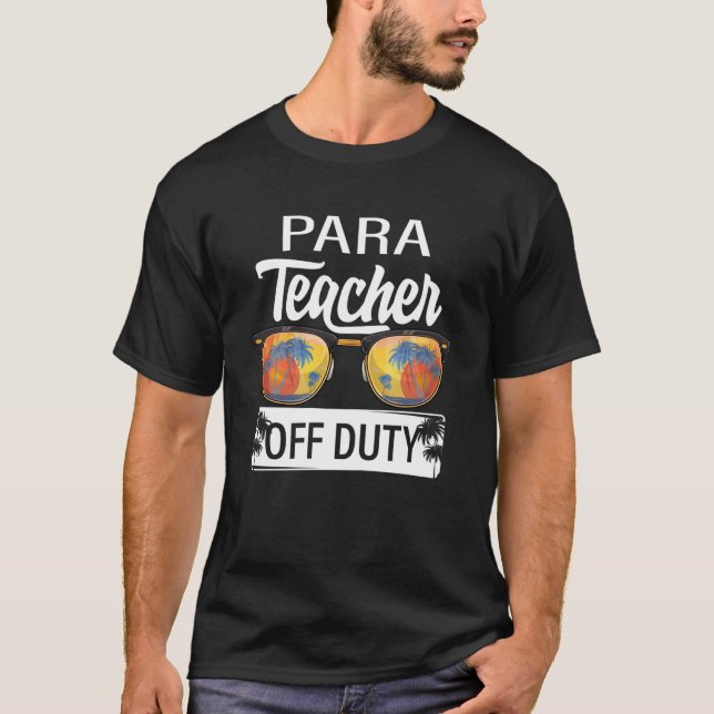 Camiseta Paraprofesional Para Profesora Off Duty Gafas de s (Anverso)