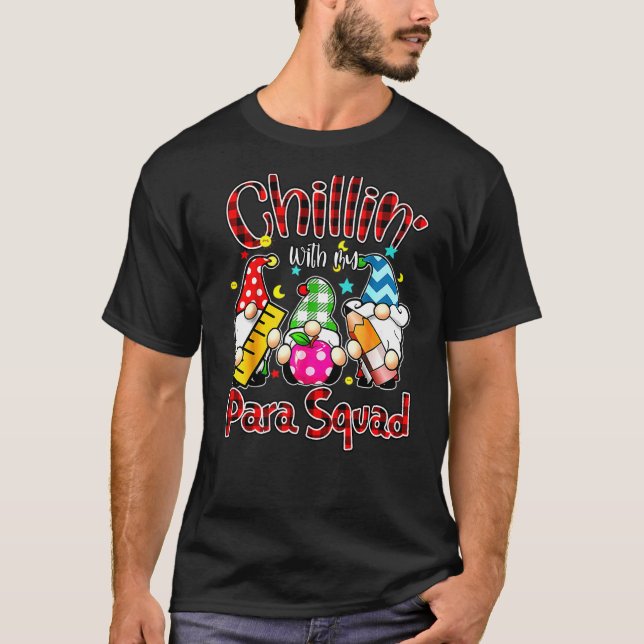 Camiseta Paraprofesional Para Squad Chillin Gnomes Christm (Anverso)