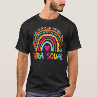 Camiseta Paraprofesional Para Squad Teacher Crew Boho Rain