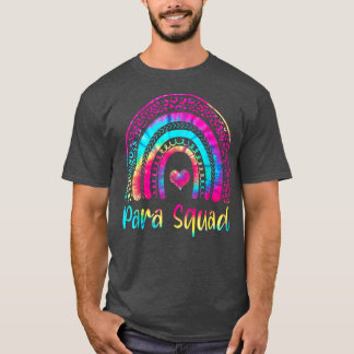 Camiseta Paraprofesional Para Squad Teachers Tie Dye R