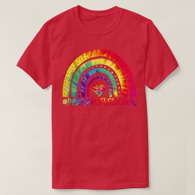 Camiseta Paraprofesional Para Squad Tie Dye Rainbow Back T (Diseño del anverso)