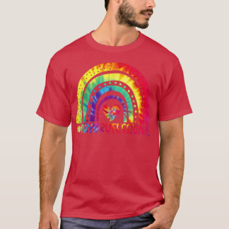 Camiseta Paraprofesional Para Squad Tie Dye Rainbow Back T
