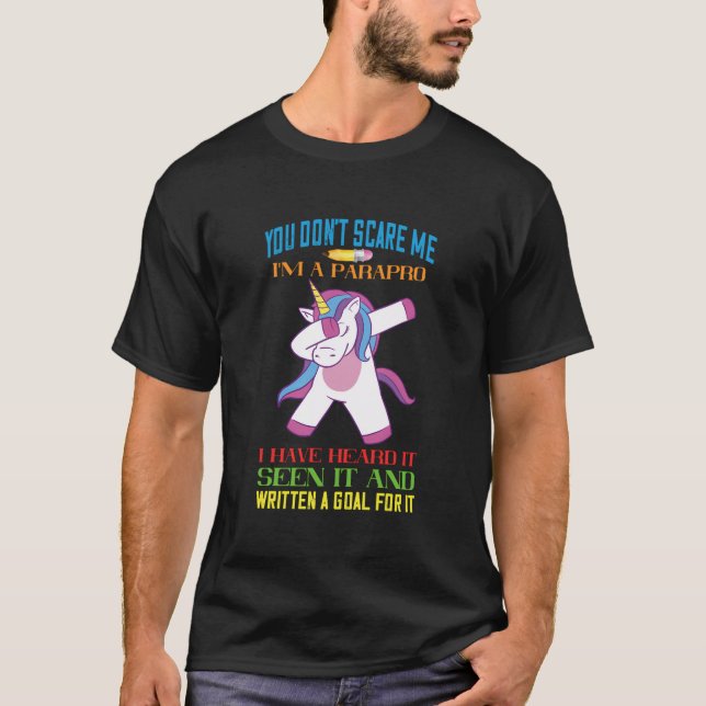 Camiseta Paraprofesional Unicornio No Me Asustas Paraed (Anverso)